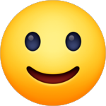 A smiley face emoji.